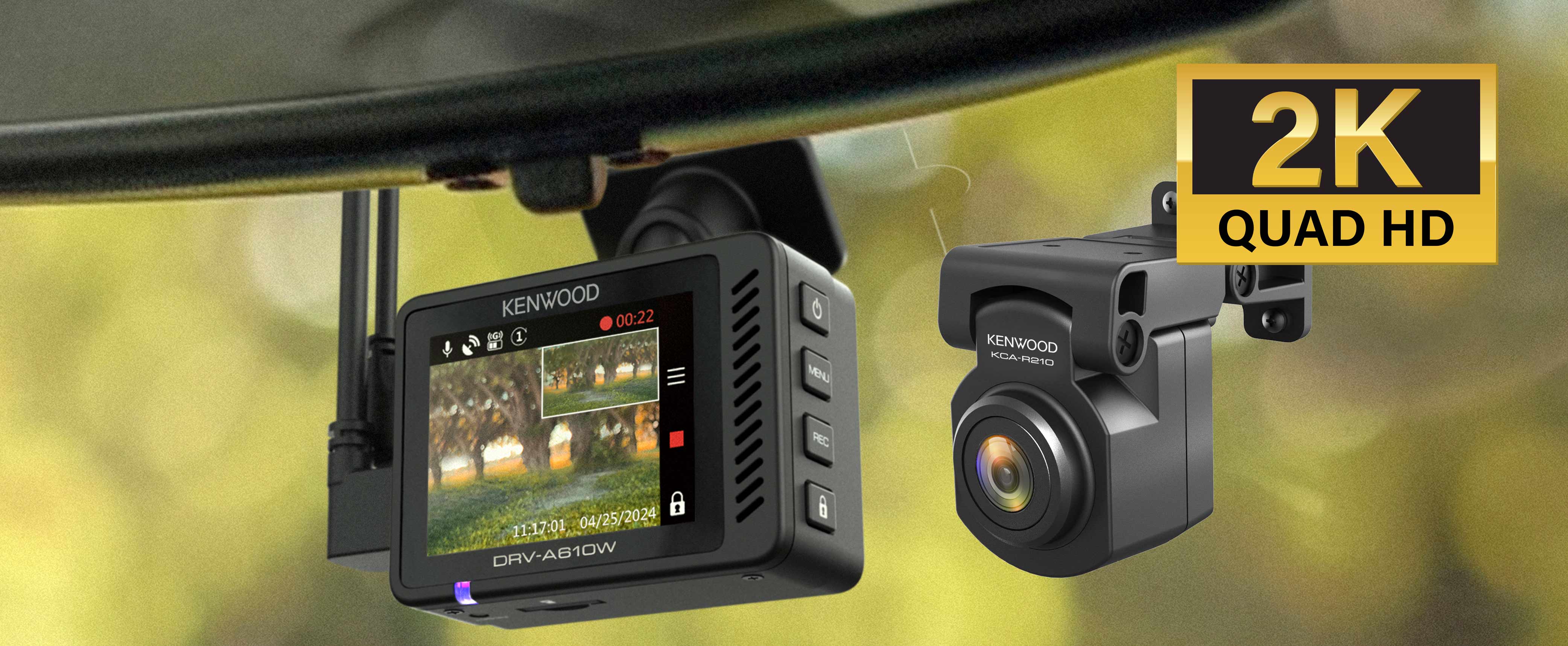 KCA-R210 dash cam with DRV-A610W dash cam