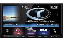 DNX8160DABS - 7.0 WVGA USB/SD/DVD-Receiver med indbygget  Navigations System, Bluetooth & DAB tuner