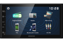 DMX129DAB - Mechless AV-Receiver with 6.8 Touchscreen & digital radio DAB+. Supports Android screen mirroring via USB.