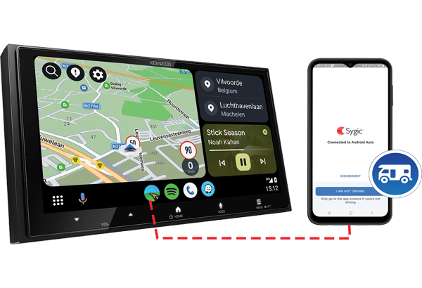 DMX7525DABCAMPER - DMX7525DABS + Sygic GPS Navigation with Caravan Routing App Subscription.