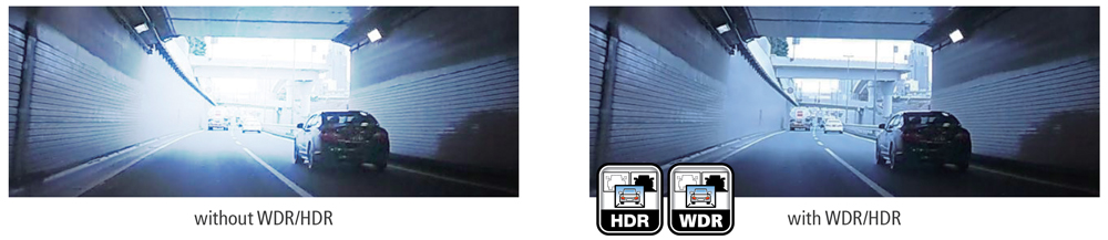 DRV-A310W dash cam WDR & HDR