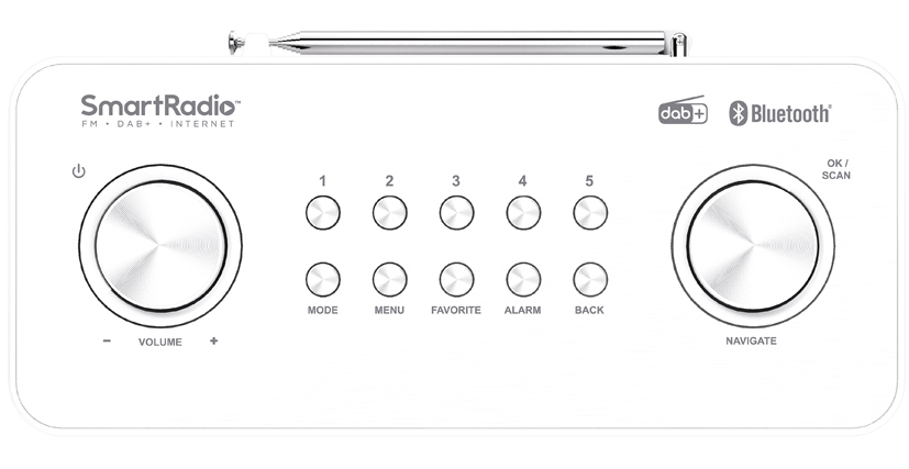 CR-ST100SB-W top panel control knobs