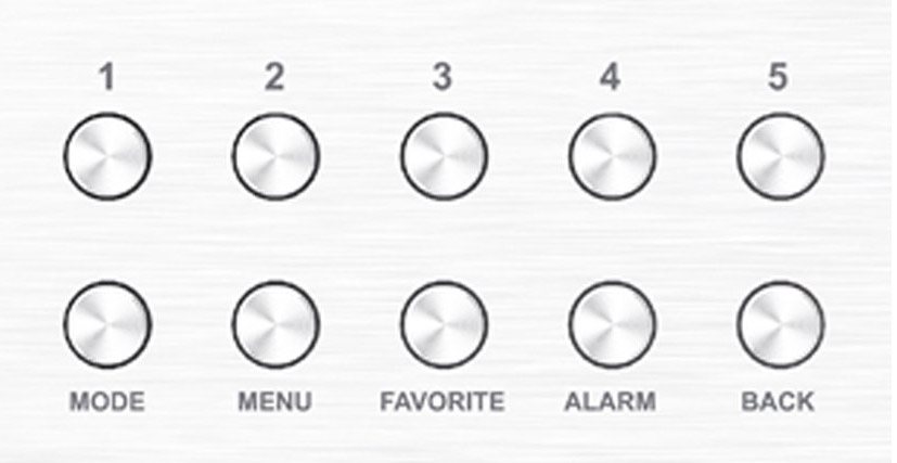 CR-ST80DAB-W top panel control knobs